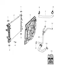Радиатор кондиционера (конденсатор) CHRYSLER 68273308AA