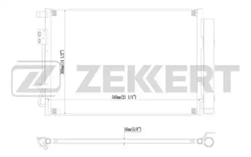 Радиатор кондиционера (конденсатор) ZEKKERT MK3023