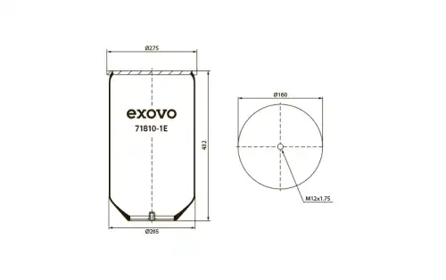 Пневмоподушка EXOVO 718101E