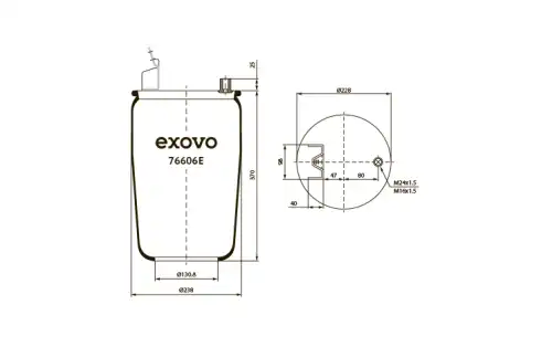 пневмоамортизатор 76606E EXOVO
