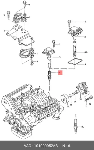 Свеча зажигания VAG 101000052AB