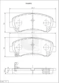 Тормозные колодки дисковые NPS N360N92