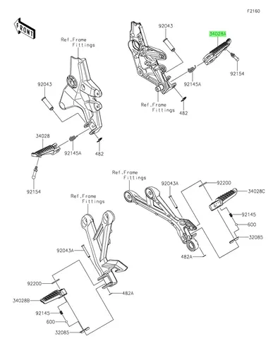 ПОДНОЖКА 340280093 KAWASAKI
