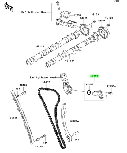 Натяжитель цепи 120480048 KAWASAKI