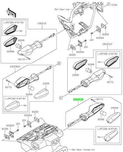 ФОНАРЬ ЗАДНИЙ 230370236 KAWASAKI