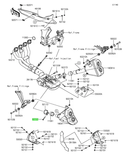 БОЛТ 921530702 KAWASAKI