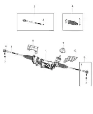 Рулевая рейка CHRYSLER 68323541AA