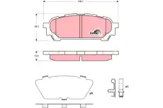 Тормозные колодки дисковые TRW GDB3395
