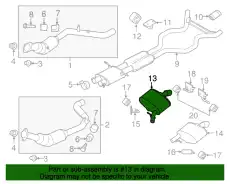 Задний глушитель LR105233 LAND ROVER