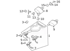 Задний глушитель LR105230 LAND ROVER