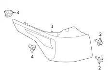 LEUCHTE H.- BREMS- U. BLINKLEUCHTE LR099777 LAND ROVER