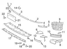 Решетка бампера LAND ROVER LR098548