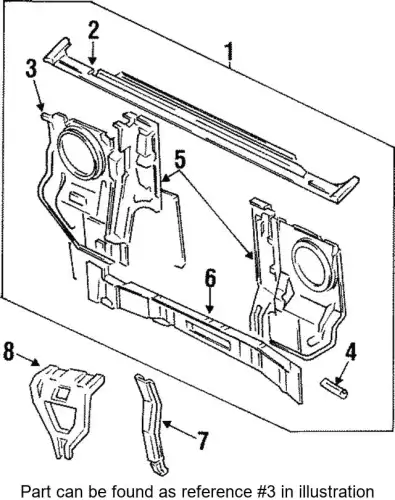 РАМКА ФАРЫ ПЕРЕДНЕЙ ПАНЕЛИ MB835453 MITSUBISHI