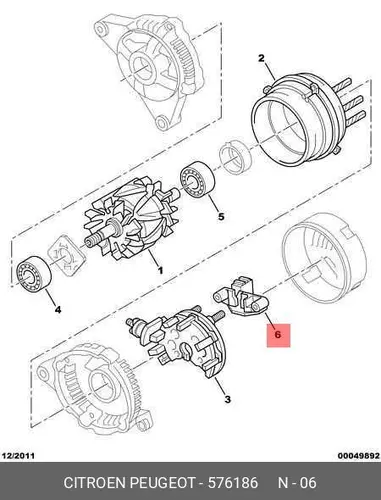 реле-регулятор генератора VW 5761 86 PSA