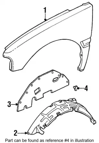 Клипса кожуха радиатора <Isuzu> 8942152110