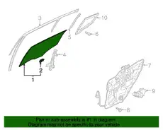 стекло двери 83420J5010 KIA