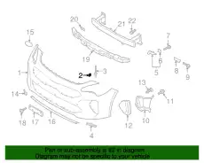86559J5000 Уплотнитель решетки бампера KIA