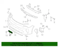молдинг панели бампера 86519J5700 KIA