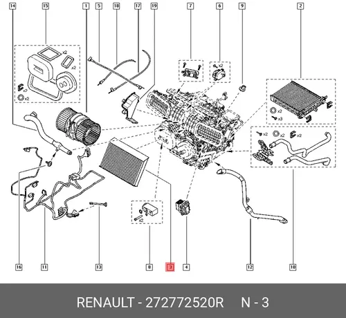 Салонный фильтр RENAULT 272772520R