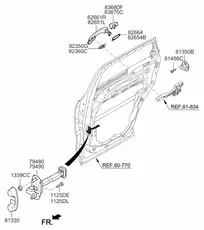 Ограничитель двери задней левой 79480C5000 HYUNDAI