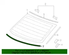 WEATHERSTRIP, DOOR GLASS 73227TA0A00 HONDA