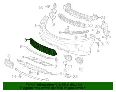Решетка бампера HONDA 71103T3LA01