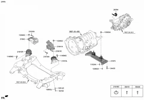 КРОНШТЕЙН ОПОРЫ ДВИГАТЕЛЯ 21850-J5300 HYUNDAI