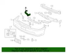 КРОНШТЕЙН БАМПЕРА ПЕРЕДНЕГО, МЕТАЛЛ 71143S84A00 HONDA