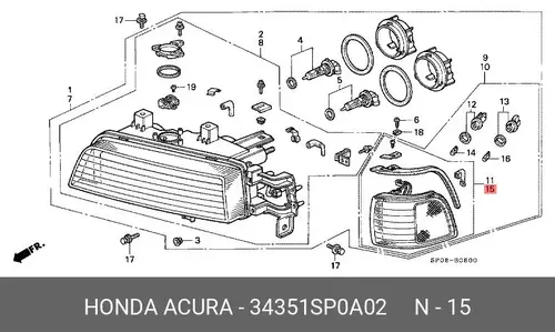 ПОВОРОТНИК 34351SP0A02 HONDA