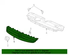 Решетка радиатора HONDA 71122S5AA00ZH