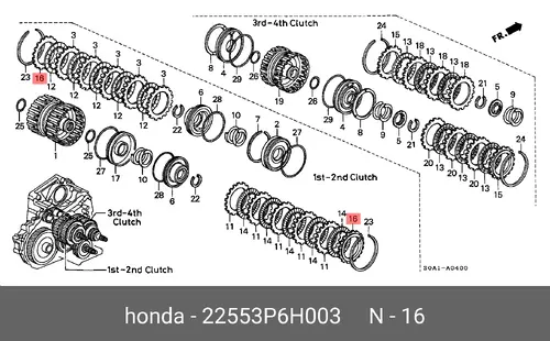ШАЙБА 22553P6H003 HONDA