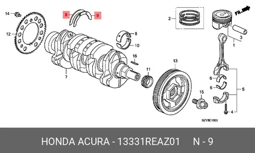ПОДШИПНИК 13331REAZ01 HONDA