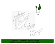 ЗАГЛУШКА ЛЕВОЙ ДВЕРИ 72980SAA003ZA HONDA