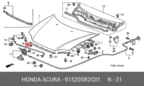 Пистон 91520SR2C01 HONDA