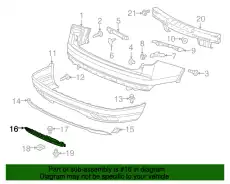 71508TG7A00 ЗАГЛУШКА ЦЕНТР ЗАДН. БАМПЕРА HONDA