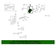 72650SWAA01 LATCH ASSY-, L- RR- HONDA