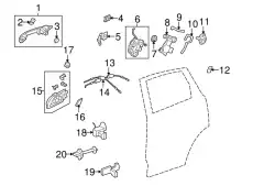 72650SWAA01 LATCH ASSY-, L- RR- HONDA