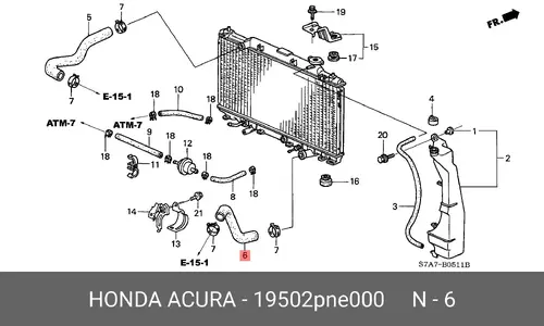 19502PNE000 Патрубок HONDA
