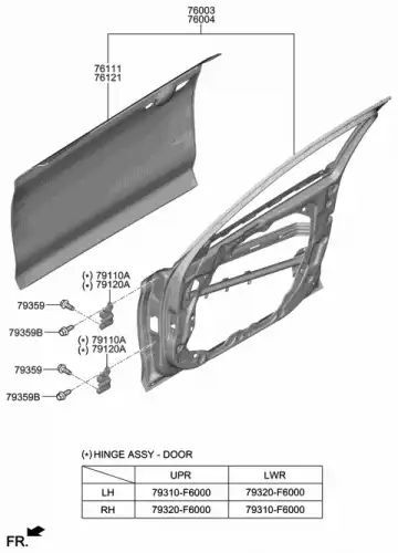 дверь передняя левая/panel assy-front do 76003G9000 MOBIS