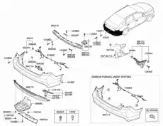 кронштейн крепления панели бампера 86613C1001 MOBIS