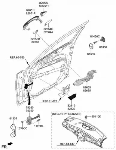 Ручка двери MOBIS 82651-G9200