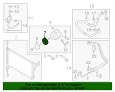 шкив компрессора кондиционера 97643-D2400 MOBIS