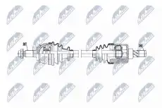 NPW-BM-020 NTY, ПОЛУОСЬ MINI COOPER S 1.6 00-08 /LEFT/, КИТАЙ