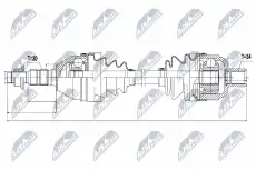 Полуось OPEL INSIGNIA 1.6T 09- /RIGHT, MTM/ NPW-PL-032 NTY