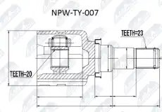 ШРУС NPW-TY-007 NTY