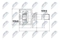 Шрус внутр. FORD TRANSIT 2.2TDCI 06-14 /LEFT/ NPW-FR-044 NTY