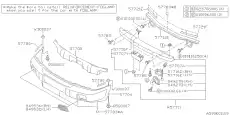 Усилитель бампера SUBARU 57760FC061