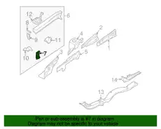 КРОНШТЕЙН КРЕПЕЖА БАМПЕРА 51625SA0009P SUBARU