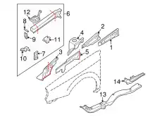 КРОНШТЕЙН КРЕПЕЖА БАМПЕРА 51625SA0009P SUBARU