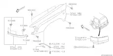  КЛИП КРОНШТЕЙНА КРЫЛА 57160AA000 SUBARU